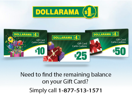 Need to find the remaining balance on your Gift Card ? Simply call 1-877-513-1571