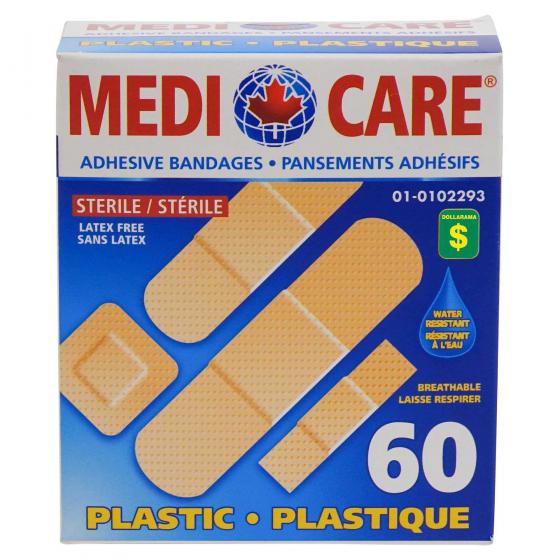 Water Resistant Adhesive Bandages 60PK