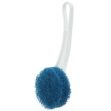 Round Scouring Pad with White Plastic Handle (Assorted Colours)