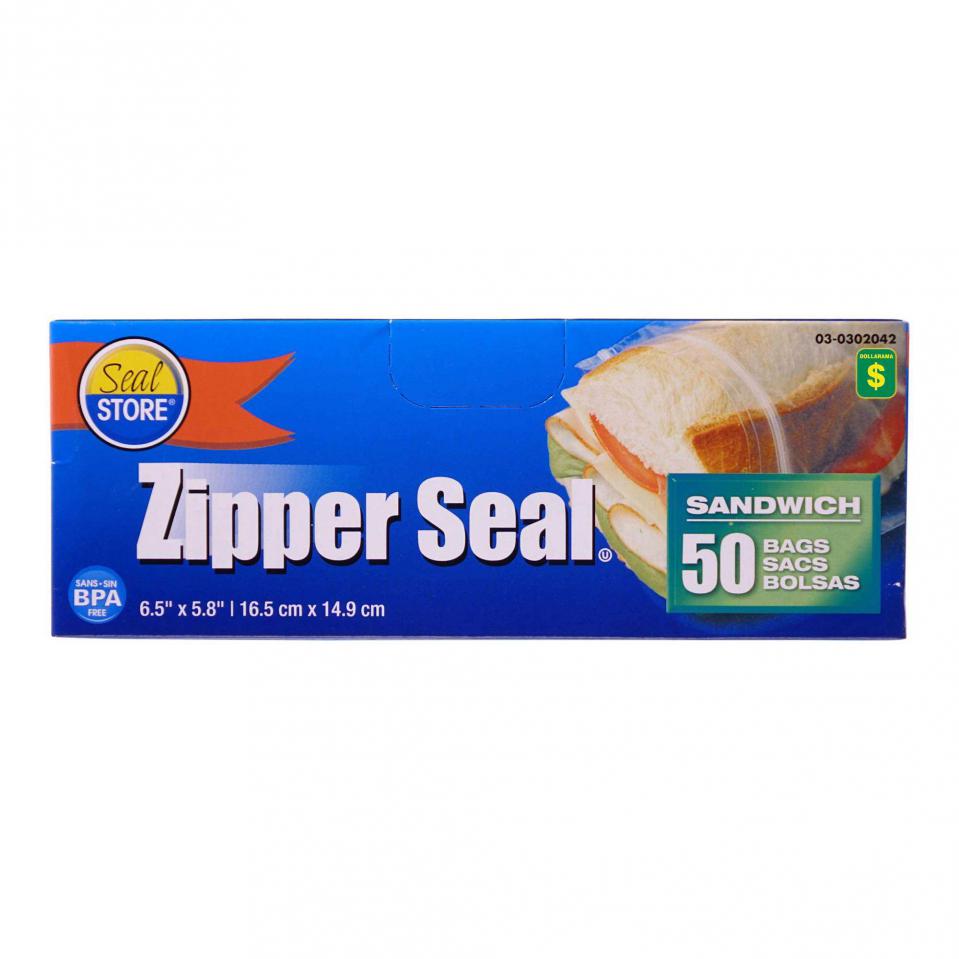 Zipper Seal Sandwich Bags 50PK