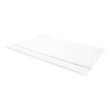 Rectangular White Plastic Tablecloth - 1