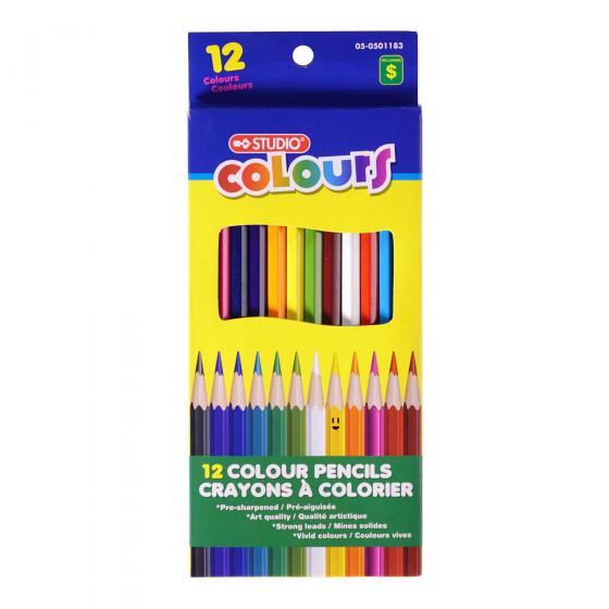 12 Crayons à colorier