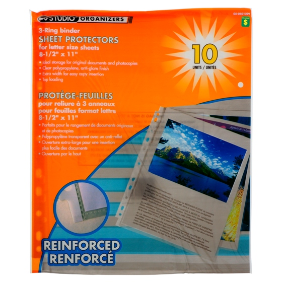 3-Ring Binder Sheet Protectors 10PK