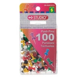 100 Push Pins (Assorted Colours)