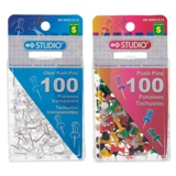 100 Push Pins (Assorted Colours) - 1