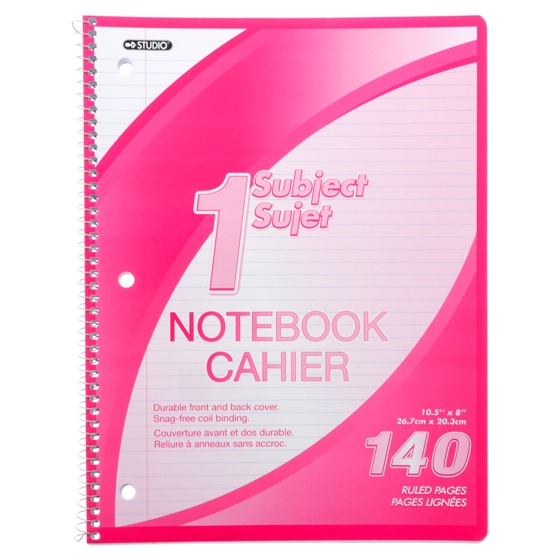Spiral Notebook (Assorted Colours)