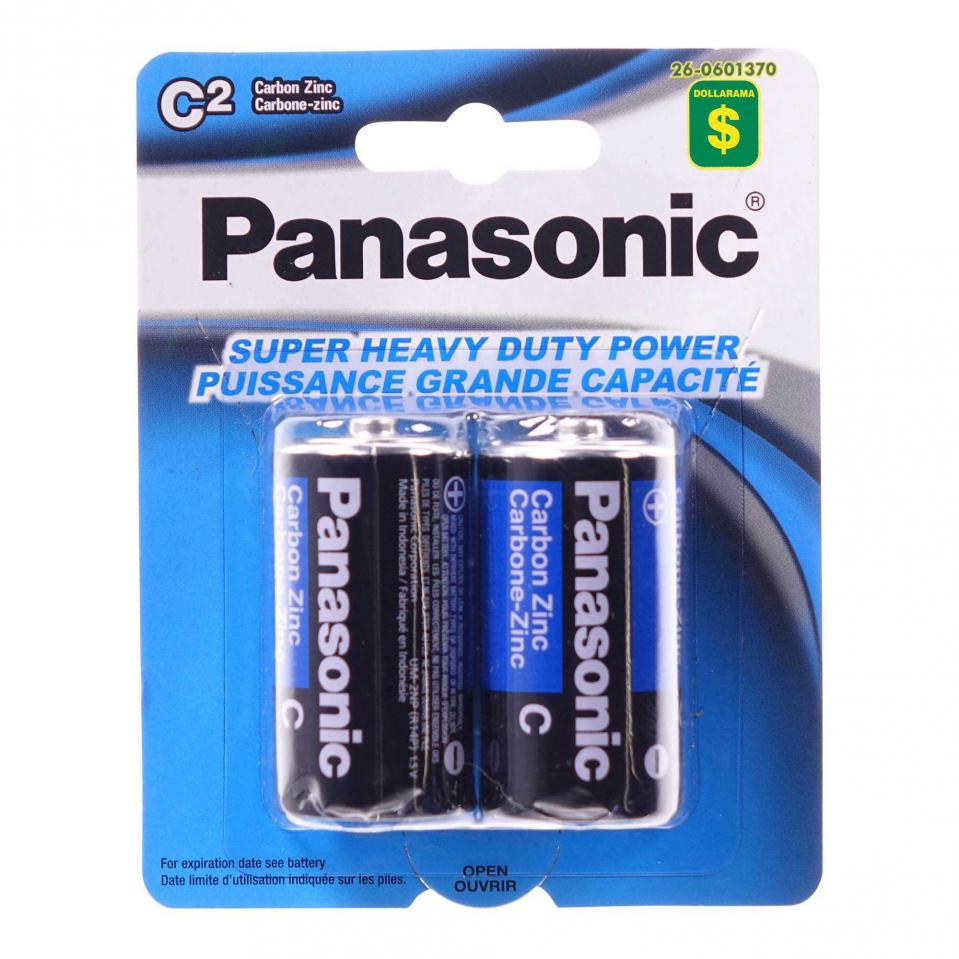 2x C Carbon Zinc Batteries