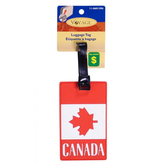 Étiquette à bagage du drapeau du Canada