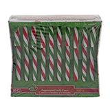 Paq. de 10 cannes en bonbon à la menthe de Noël - 0