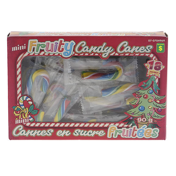 Christmas-Mini Fruit Candy Canes