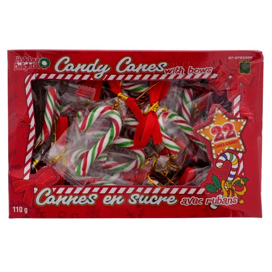 22Pk Christmas Mini Peppermint Candy Cane