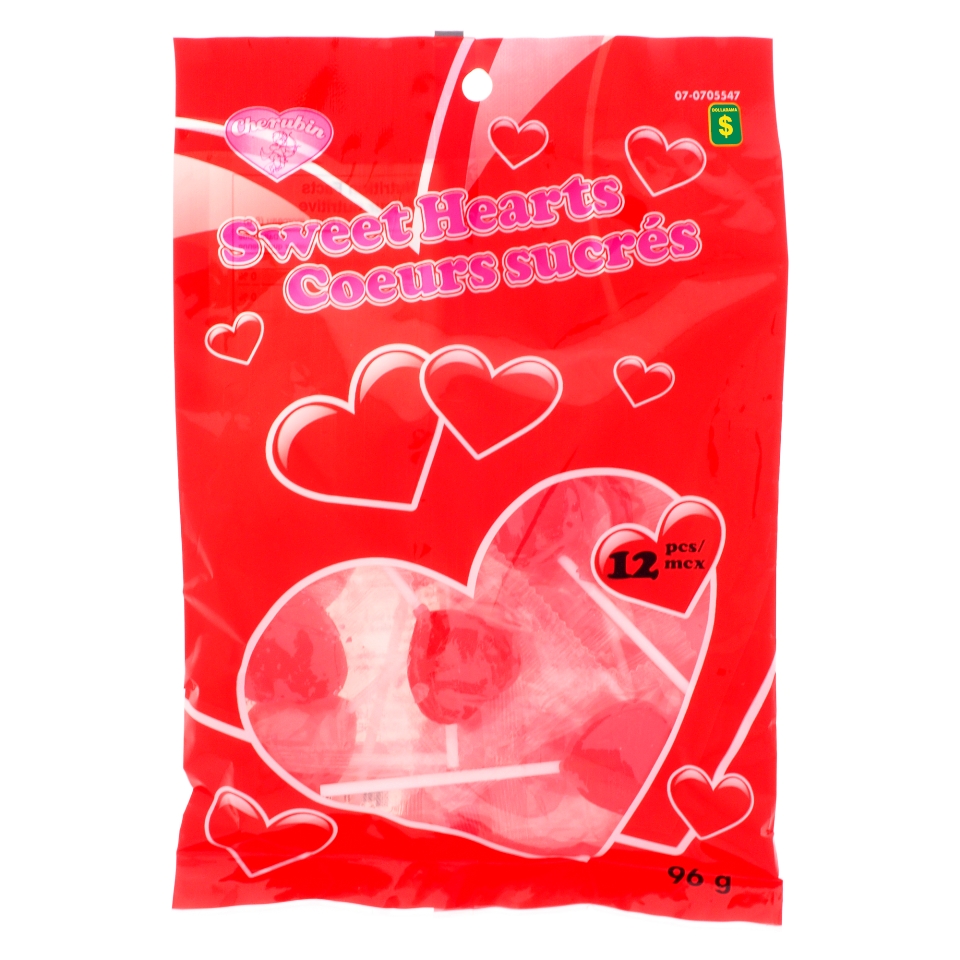 10Pk Heart Shaped Candy Pop