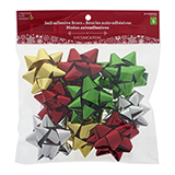 Christmas-Bag of 9 Metallic Bows - 0