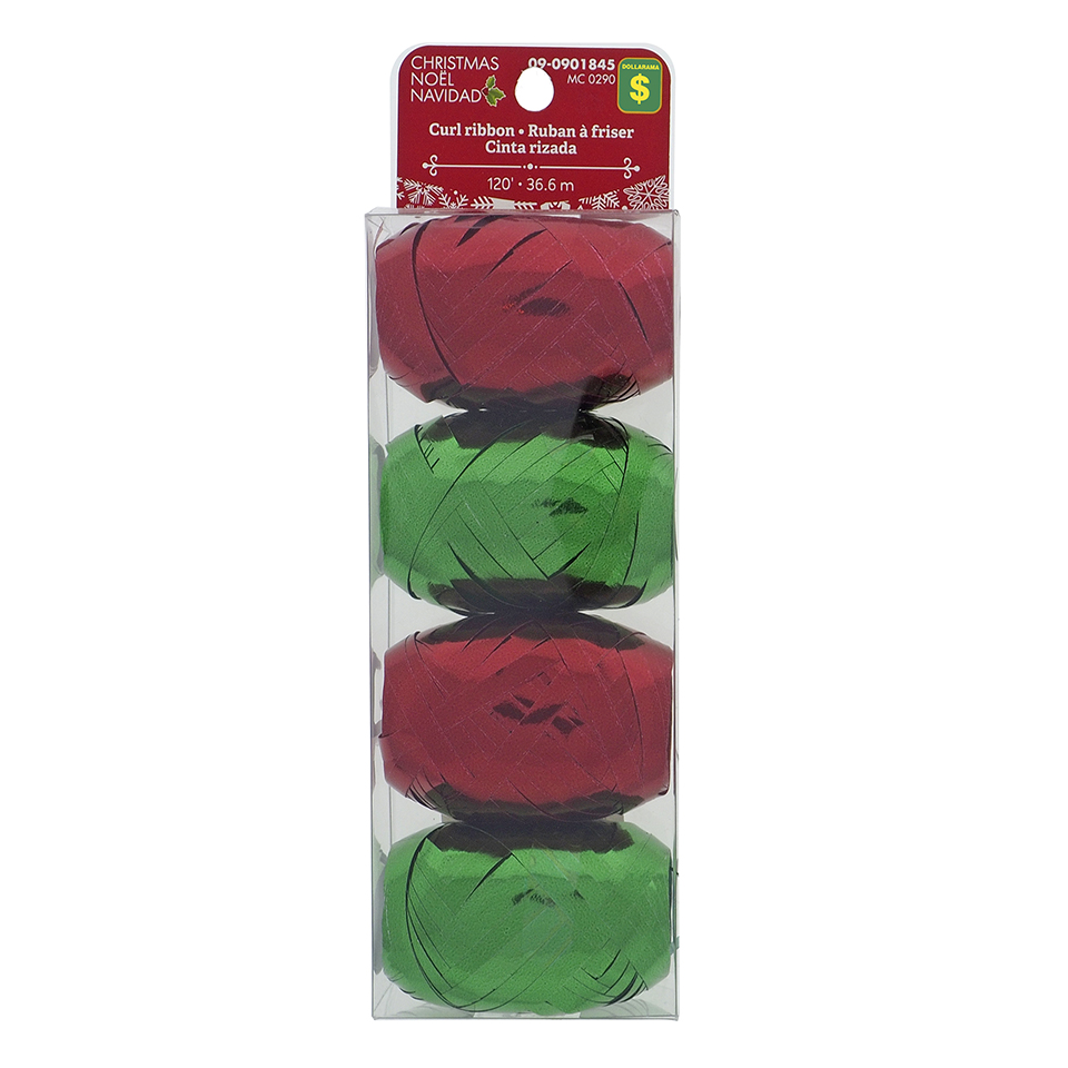 Paq. de 4 rouleaux de ruban à friser