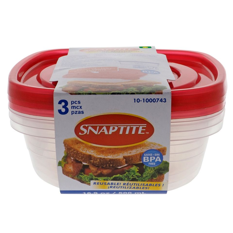 3 Contenants pour aliments (Couleurs assorties)