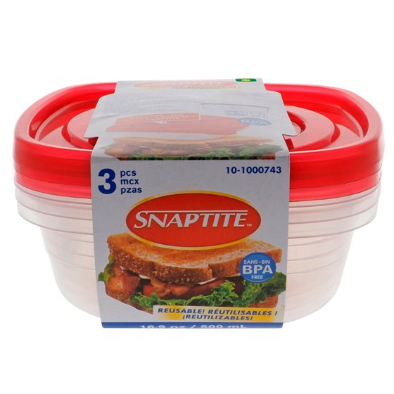 Food Containers 3PK (Assorted Colours)