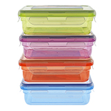 Contenant pour aliments se ferme des 4 bords (Couleurs assorties) - 3