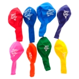10 Ballons 'Happy Birthday' de 12" (Couleurs assorties) - 1