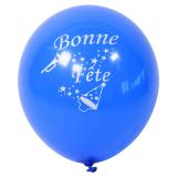 12" 'Bonne Fête' Balloons 10PK (Assorted Colours) - 2