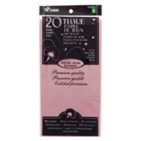 20 feuilles de papier de soie joli rose - 0