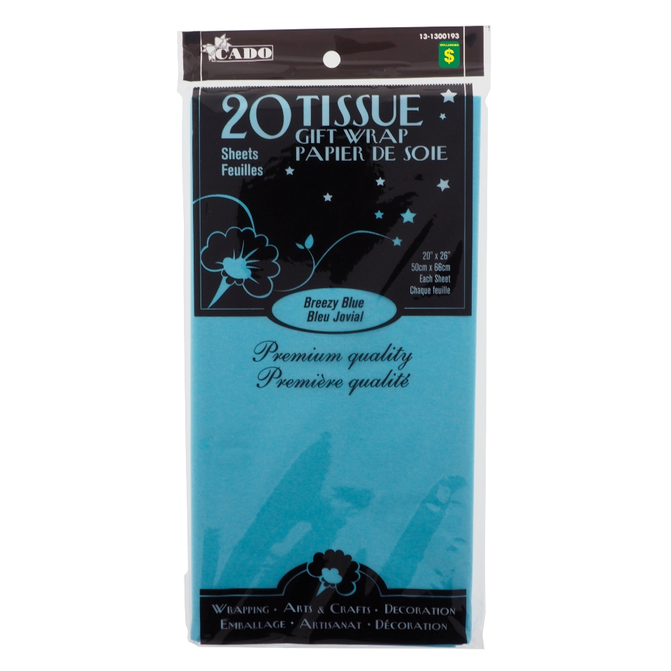 20 Sheets Breezy Blue Tissue Gift Wrap