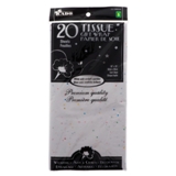 20 Sheet White Tissue Gift Wrap with Confetti Sparkles - 0