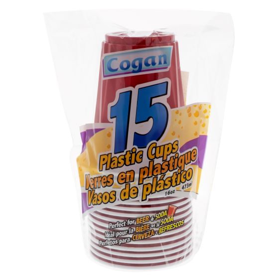 15Pk Plastic Cups