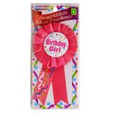 Happy Birthday Award Ribbon (Assorted Colours)
