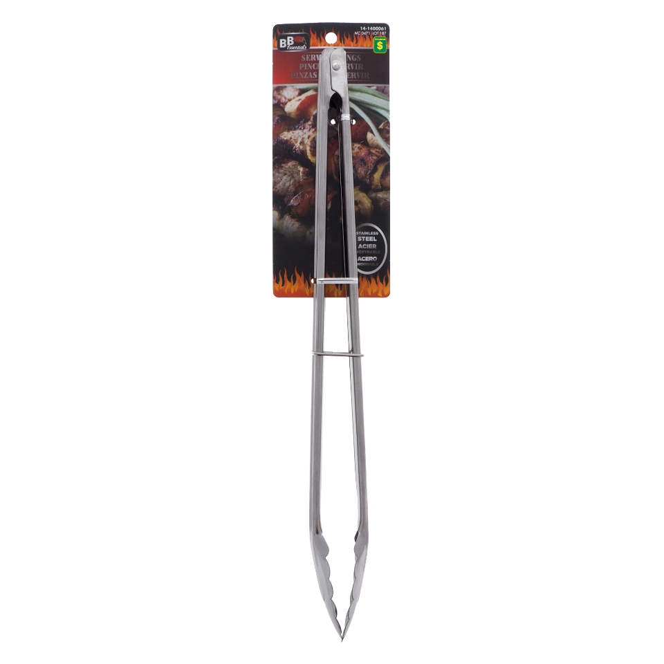 16" Stainless Steel BBQ Tongs