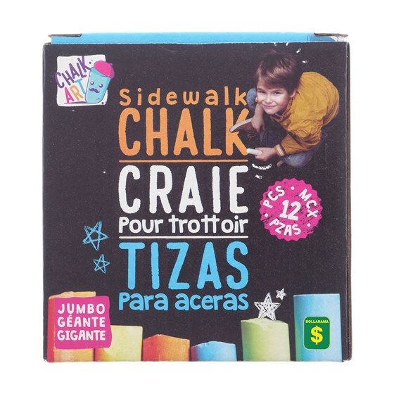 Paq. de 12 craies pour trottoir