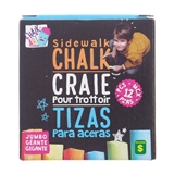 12 Colored Dustless Sidewalk Chalk - 0