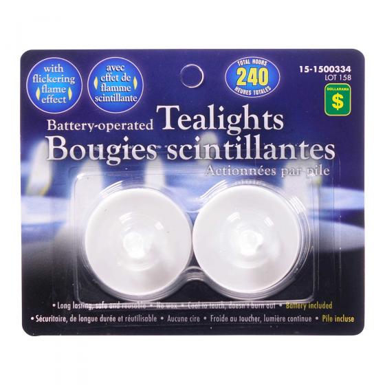 2PK Battery-operated LED Tealights