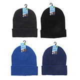 Kids Flat Knit Tuque with Cuff - 1