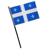 Paq. de 4 drapeaux du Québec sur pôle