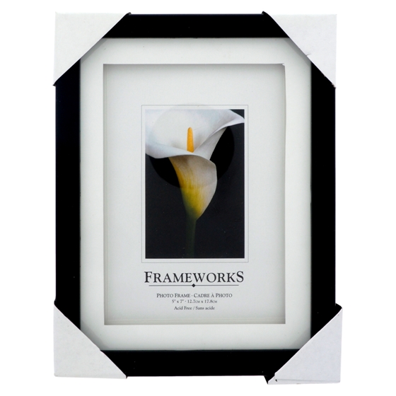 5''x7'' Photo Frame with Mat (Assorted Colours)