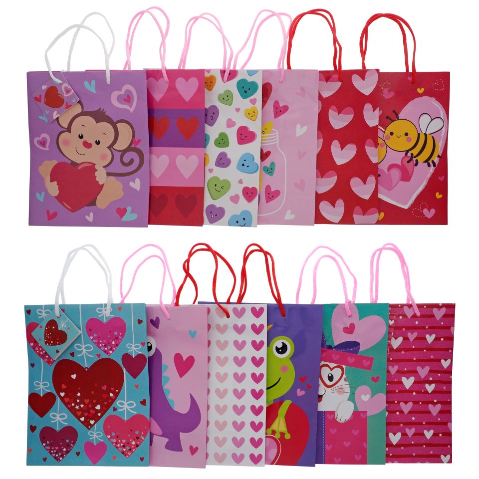 Paq. de 2 sacs cadeau en papier imprimé