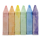 6PK Marble Pointed Sidewalk Chalk - 1