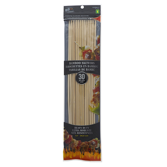 30Pk Bamboo Barbecue Skewers