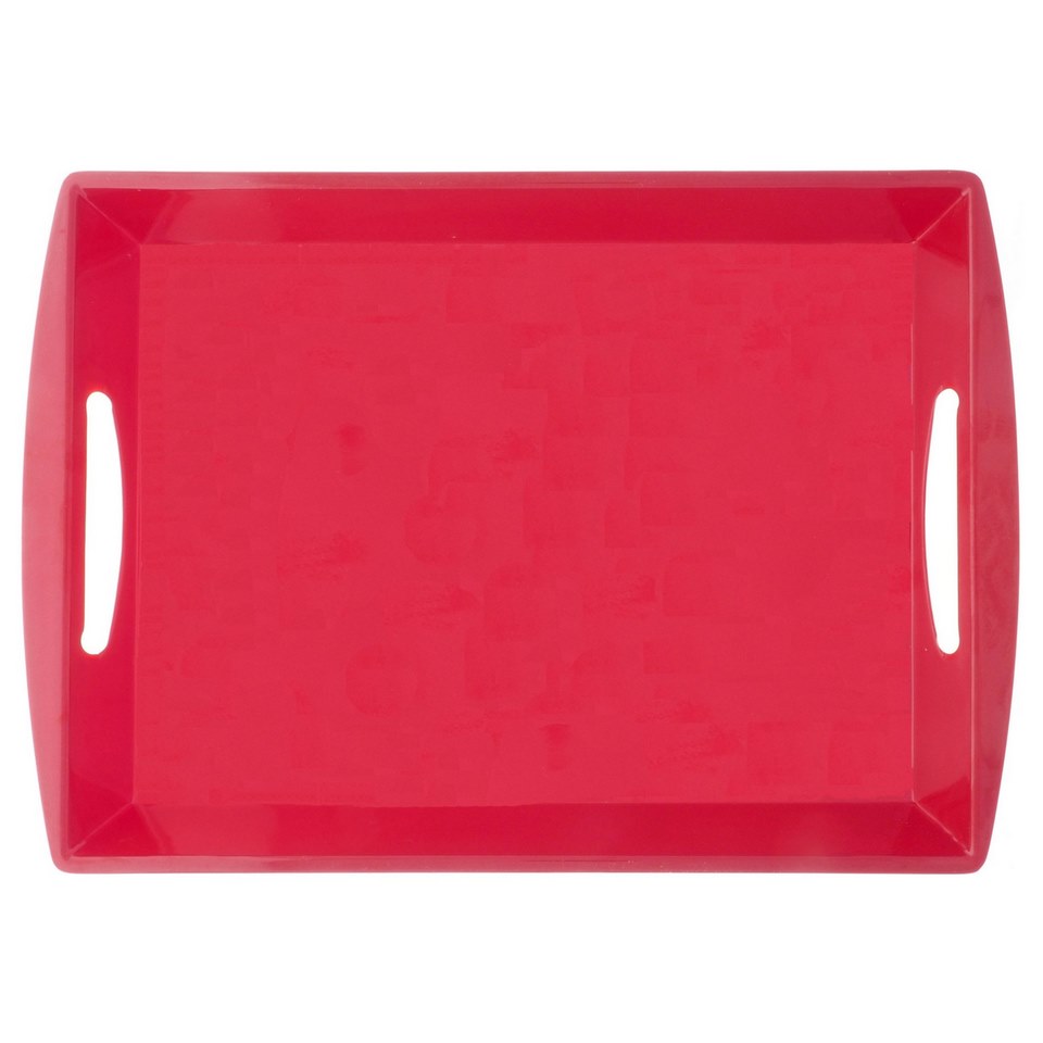 Melamine Serving Tray with Handles (Assorted Colours)