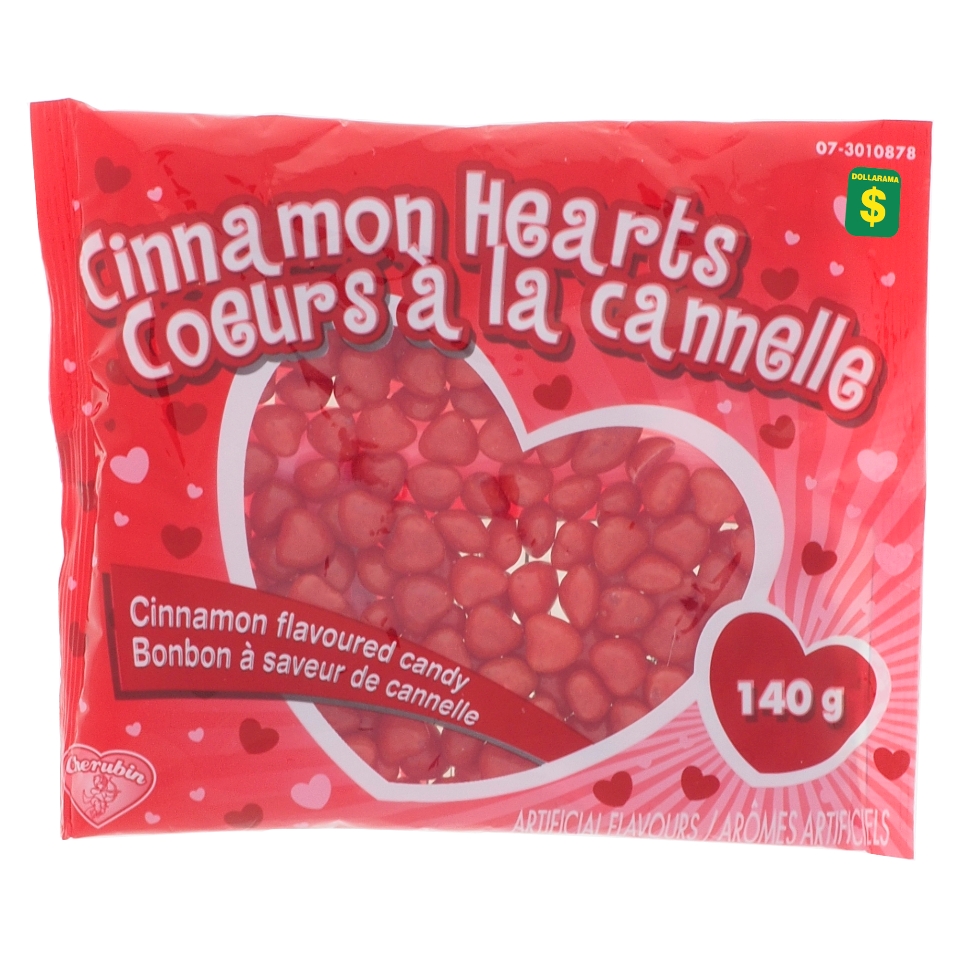 Bonbon à saveur de cannelle en forme de coeur