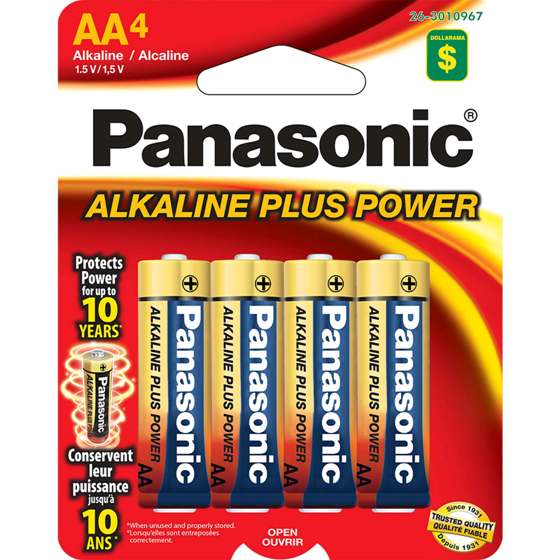 4x AA Alcaline Batteries