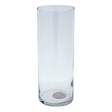 Vase en verre à forme cylindrique de 9"