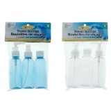 3 Travel Bottles (Assorted Colours) - 1