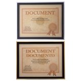 Cadre pour document 8.5"x11" à bordure métallique (Couleurs assorties) - 1