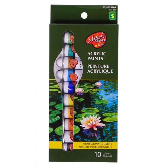 Acrylic Paint Bottle Set 10PC (Assorted Colours)