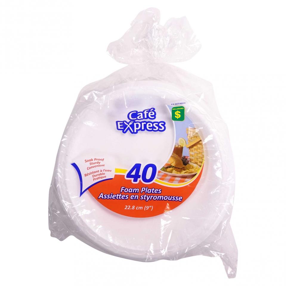 Foam Plates 40PK