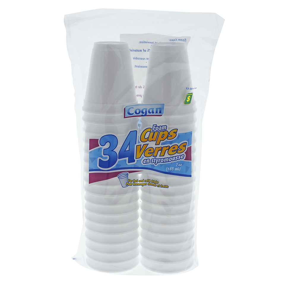 34Pk Foam Drinking Cups