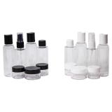 Travel Pouch Set with Containers and Labels 8PC (Assorted Colours) - 1