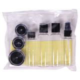 Travel Pouch Set with Containers and Labels 8PC (Assorted Colours) - 3
