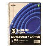 Cahier de notes à spirale 3 sujets (Couleurs assorties) - 0